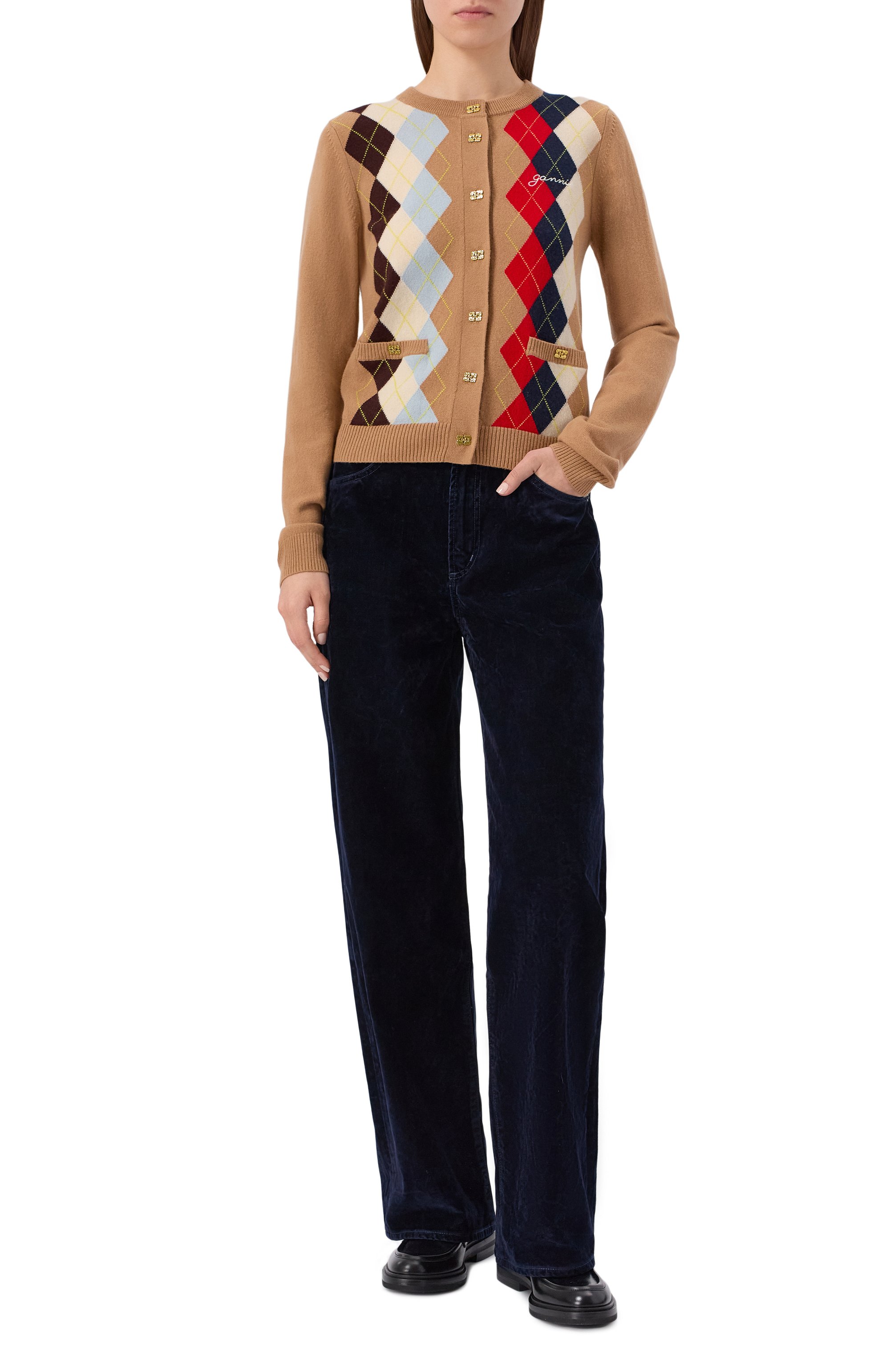 Кардиган из шерсти и кашемира GANNI, арт. A1070055, фото 2