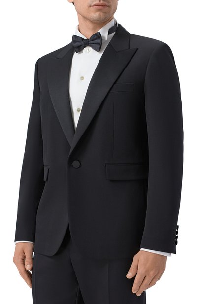 Шерстяной смокинг SAINT LAURENT черного цвета по цене 354000 руб., арт. 780354/Y512W, фото 3 Шерстяной смокинг SAINT LAURENT, арт. 780354/Y512W, фото 3