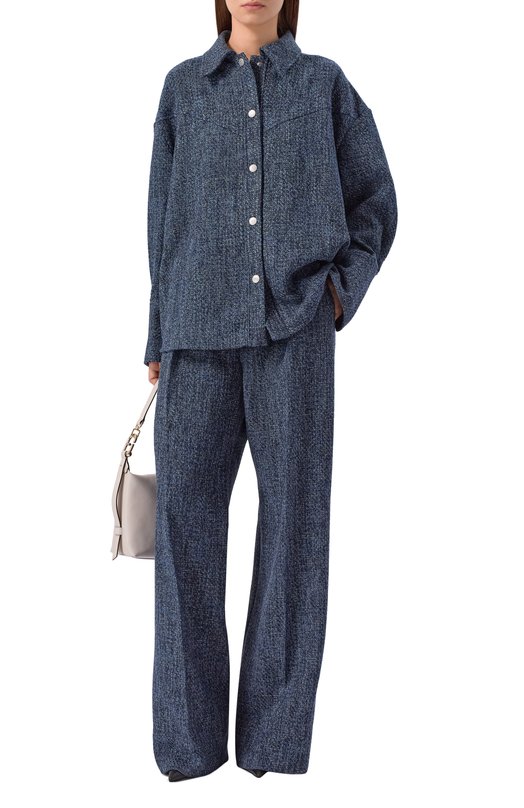 Твидовые брюки BOSS Orange 50553824 Синий  50553824 Фото 2