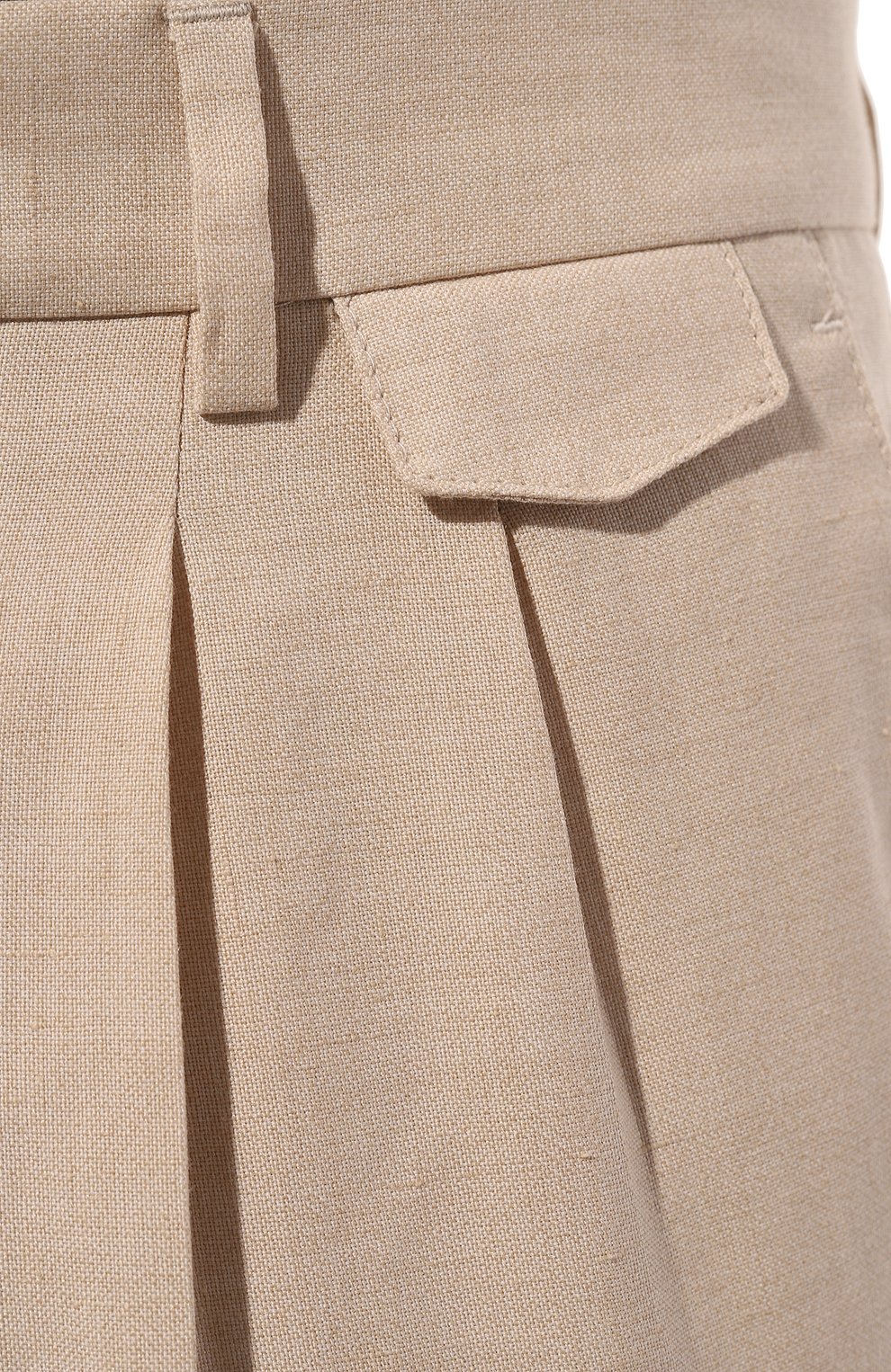 Брюки изо льна и шерсти BRUNELLO CUCINELLI, арт. MW494E1920, фото 5