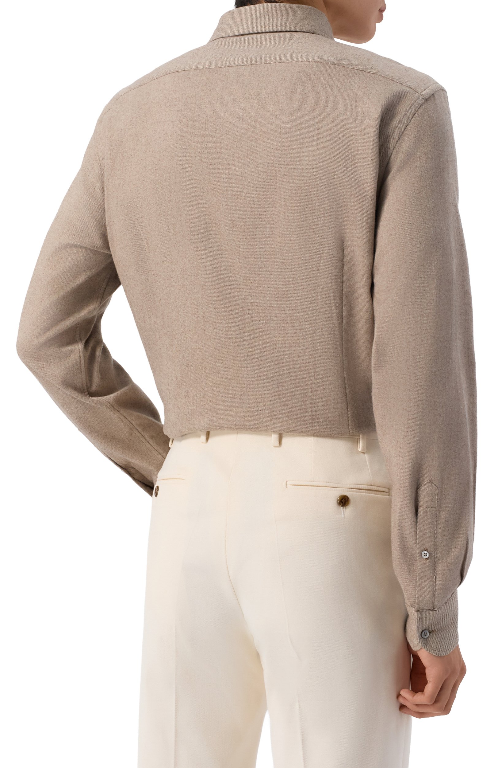Хлопковая рубашка CORNELIANI светло-бежевого цвета по цене 44850 руб., арт. 28P156/2A11510, фото 4 Хлопковая рубашка CORNELIANI, арт. 28P156/2A11510, фото 4