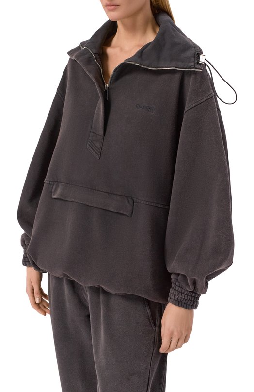 Хлопковый анорак The Attico 260WCB00091/JJF003AA Чёрный  260WCB00091/JJF003AA Фото 3