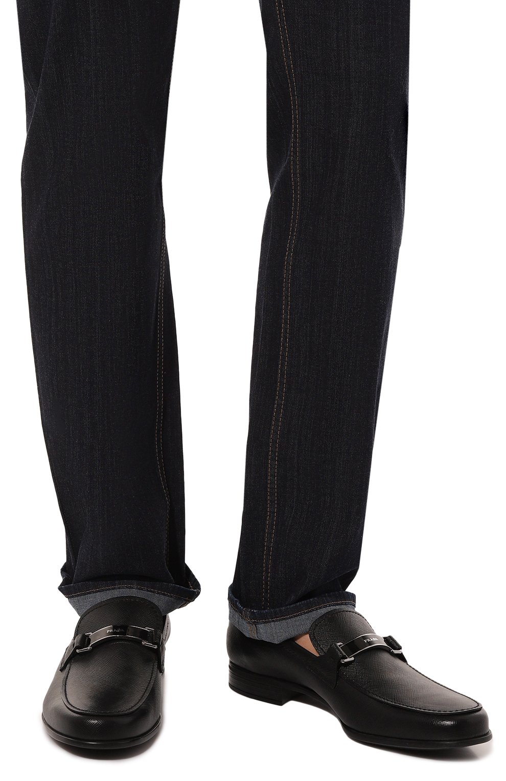 Кожаные лоферы PRADA, арт. 2DC215-053-F0002-G000, фото 3