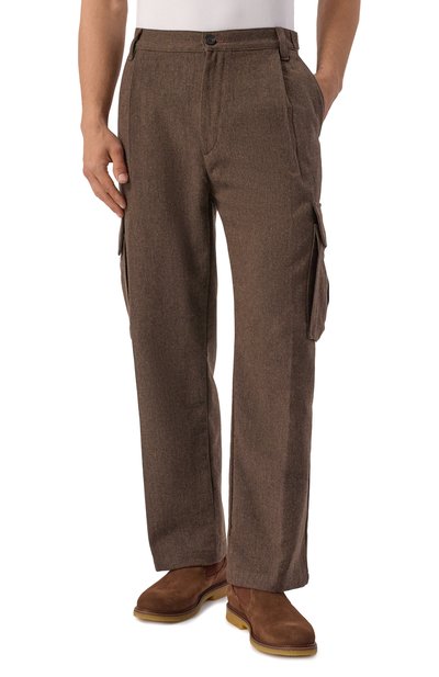 Брюки-карго из шерсти и хлопка HUGO, арт. 50541398, фото 3