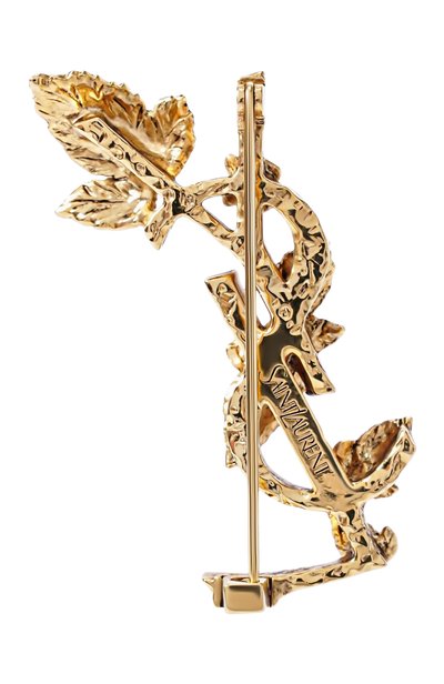 Брошь SAINT LAURENT золотого цвета по цене 69500 руб., арт. A001S8/Y1500, фото 3 Брошь SAINT LAURENT, арт. A001S8/Y1500, фото 3