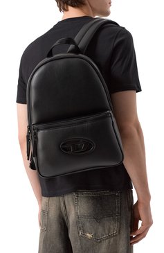 Мужской рюкзак holi-d DIESEL черного цвета, арт. X10263/P5925 | Фото 2 (Драгоценные камни: Проставлено; Материал: Экокожа; Материал сплава: Проставлено; Размер: large; Сумки-технические: Рюкзаки - большие; Стили: Кэжуэл)