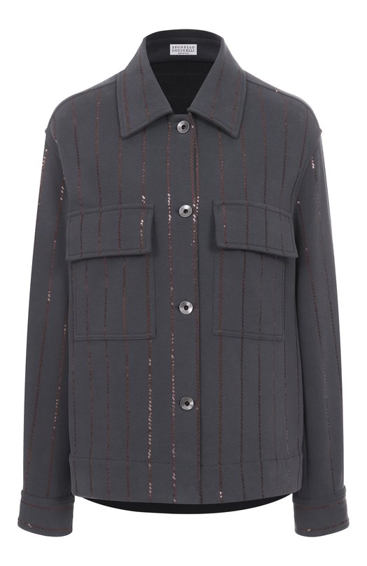 Хлопковая рубашка Brunello Cucinelli MP05NS0806 Синий MP05NS0806