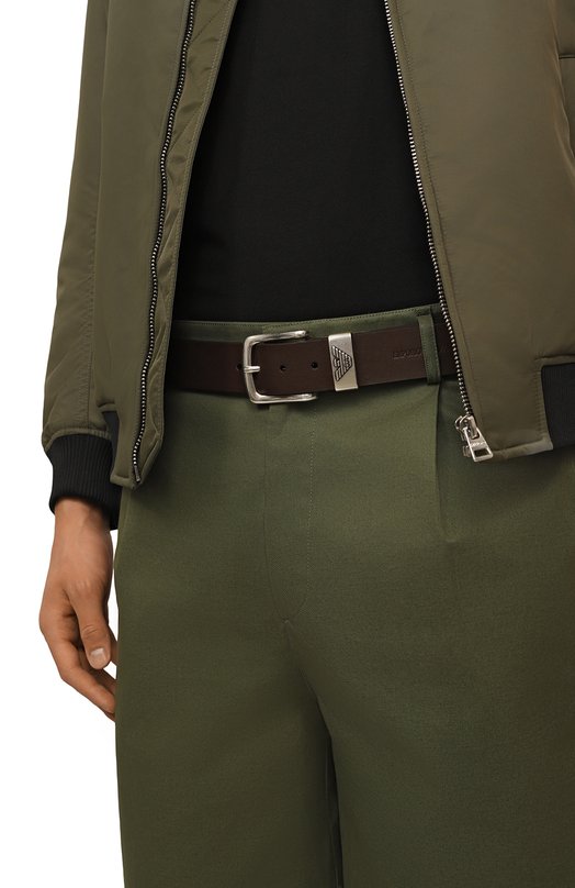 Кожаный ремень Emporio Armani Y4S201/YDD6G Коричневый  Y4S201/YDD6G Фото 2