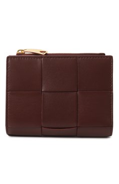 Женские кожаное портмоне BOTTEGA VENETA бордового цвета, арт. 742698/VCQC9 | Фото 1 (Нос: Не проставлено; Материал сплава: Проставлено; Материал: Натуральная кожа)