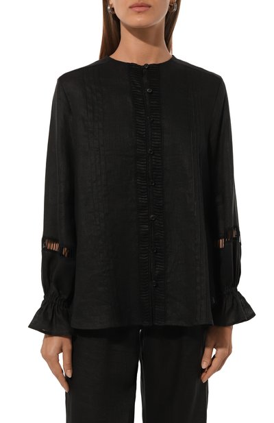 Льняная блузка KITON, арт. D57461H05953, фото 3