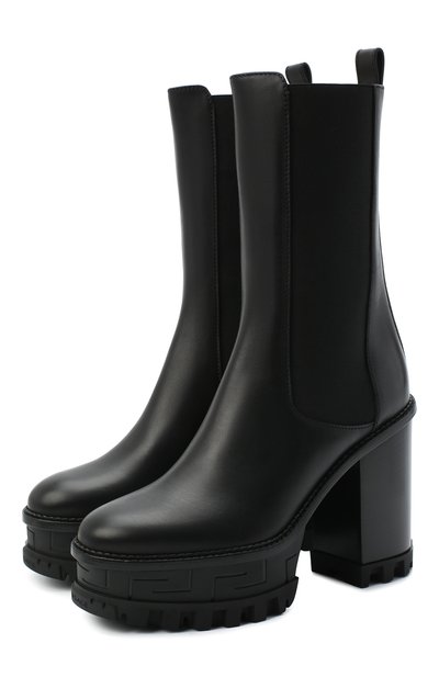 Женские кожаные ботильоны greca labyrinth VERSACE, арт. DST420Q/DVTA3