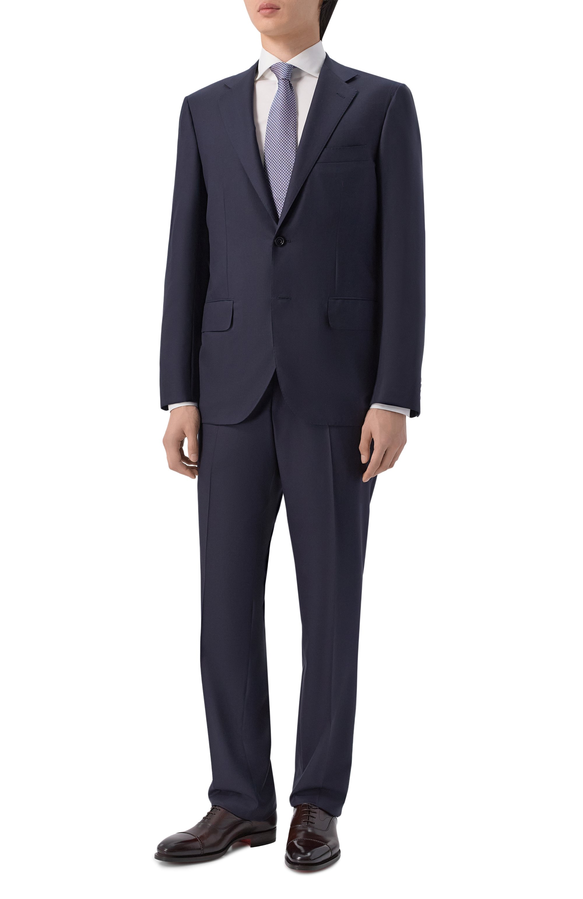 Шерстяной костюм KITON синего цвета по цене 1180000 руб., арт. UA81K09828_002, фото 1 Шерстяной костюм KITON, арт. UA81K09828_002, фото 1