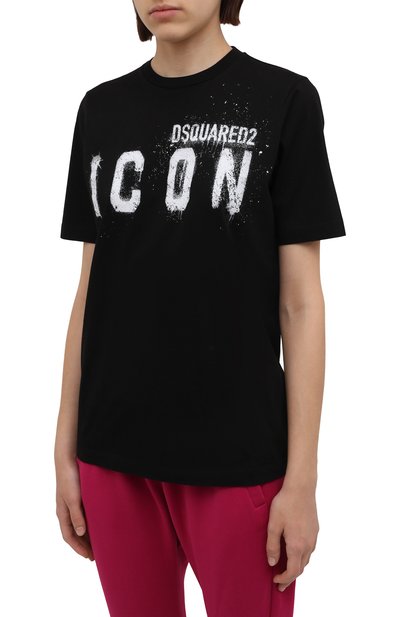 Хлопковая футболка DSQUARED2, арт. S80GC0034/S23009, фото 3