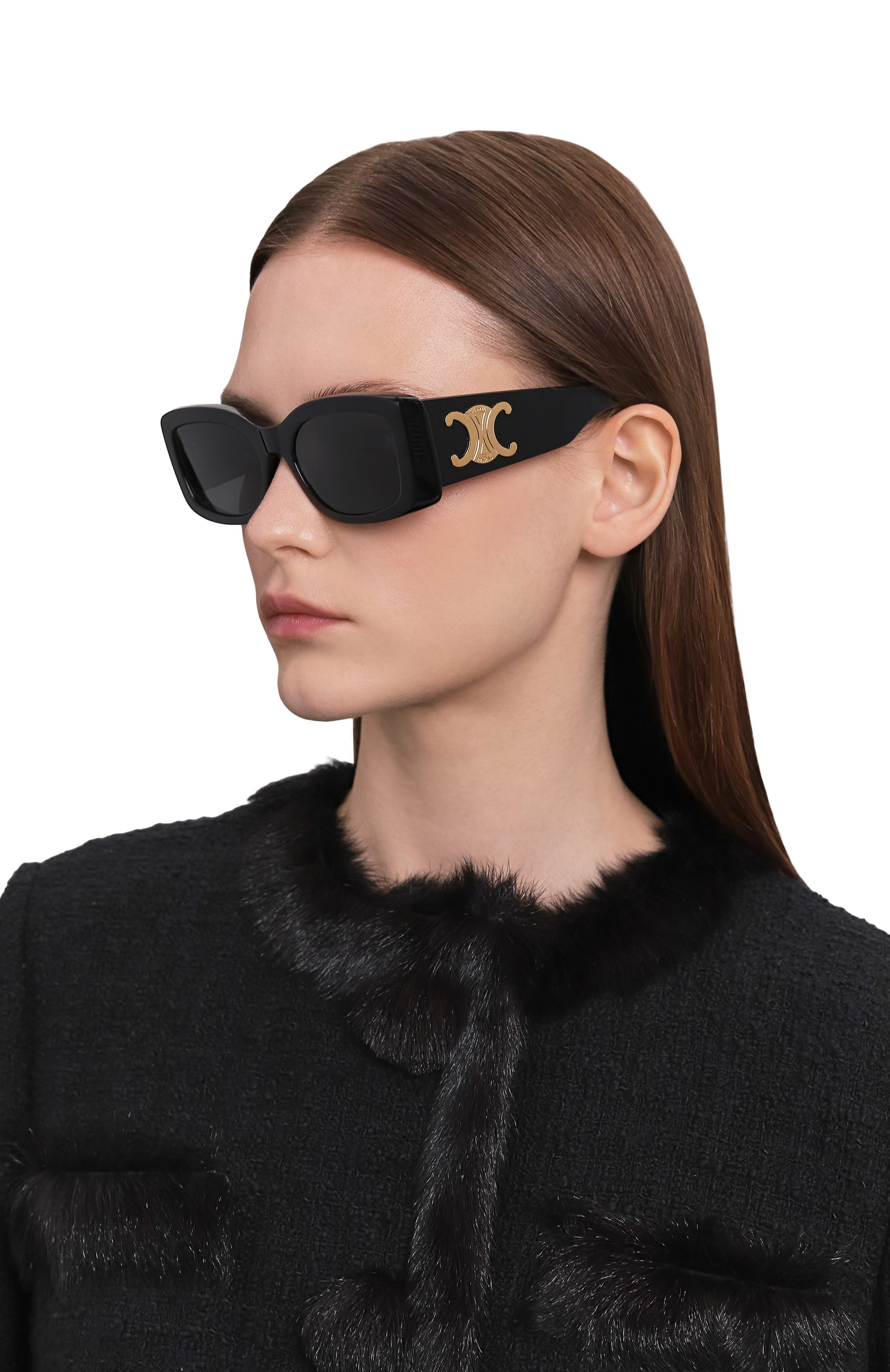 Солнцезащитные очки CELINE черного цвета по цене 78000 руб., арт. CL40282U 01B, фото 2 Солнцезащитные очки CELINE, арт. CL40282U 01B, фото 2