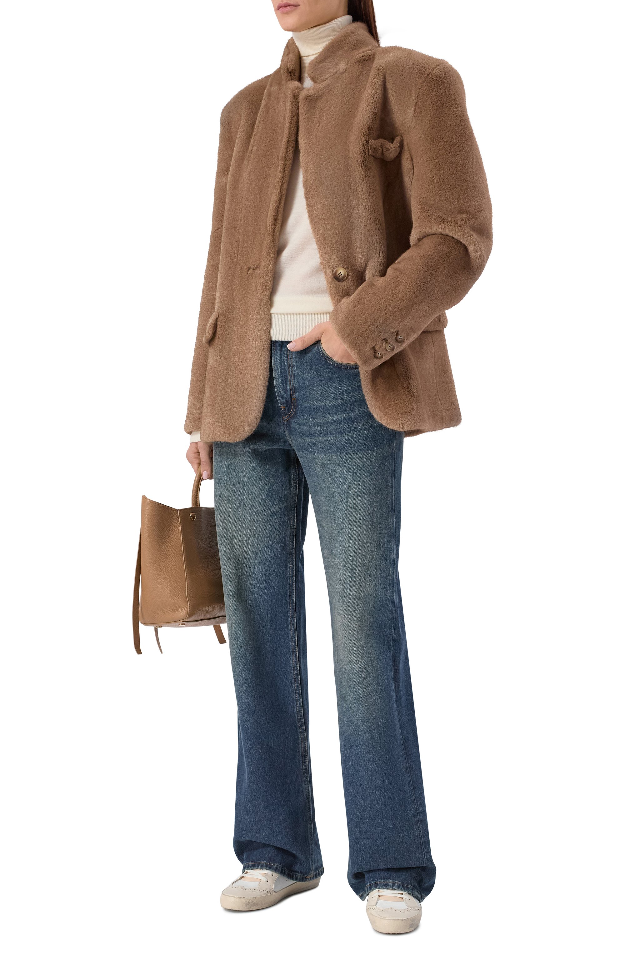 Кожаные кеды mid star GOLDEN GOOSE DELUXE BRAND, арт. GWF00123.F003018, фото 3