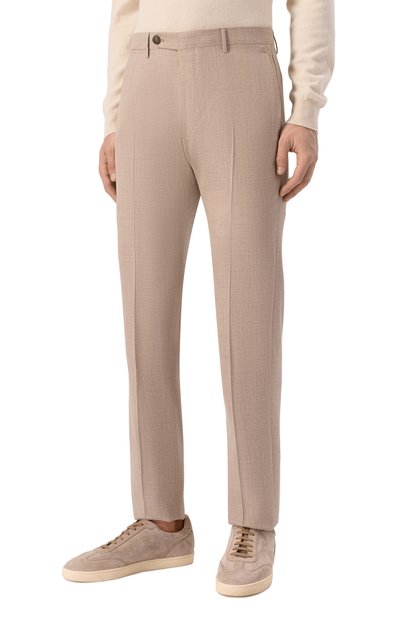 Брюки из шерсти и шелка BERWICH бежевого цвета по цене 49300 руб., арт. VULCAN023/LP184U, фото 3 Брюки из шерсти и шелка BERWICH, арт. VULCAN023/LP184U, фото 3