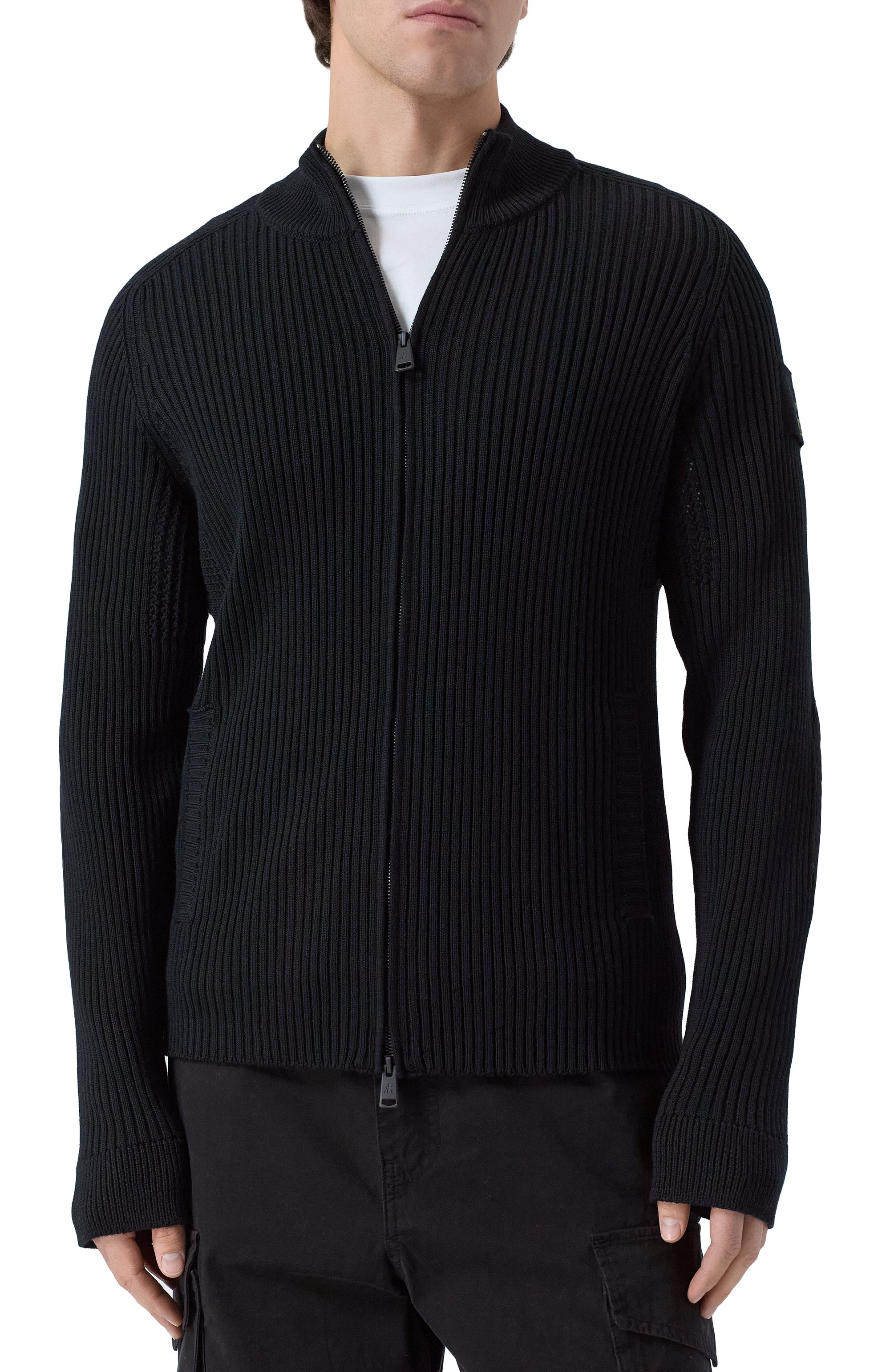 Шерстяной кардиган PREMIATA черного цвета по цене 59950 руб., арт. PMG25/W00L, фото 3 Шерстяной кардиган PREMIATA, арт. PMG25/W00L, фото 3