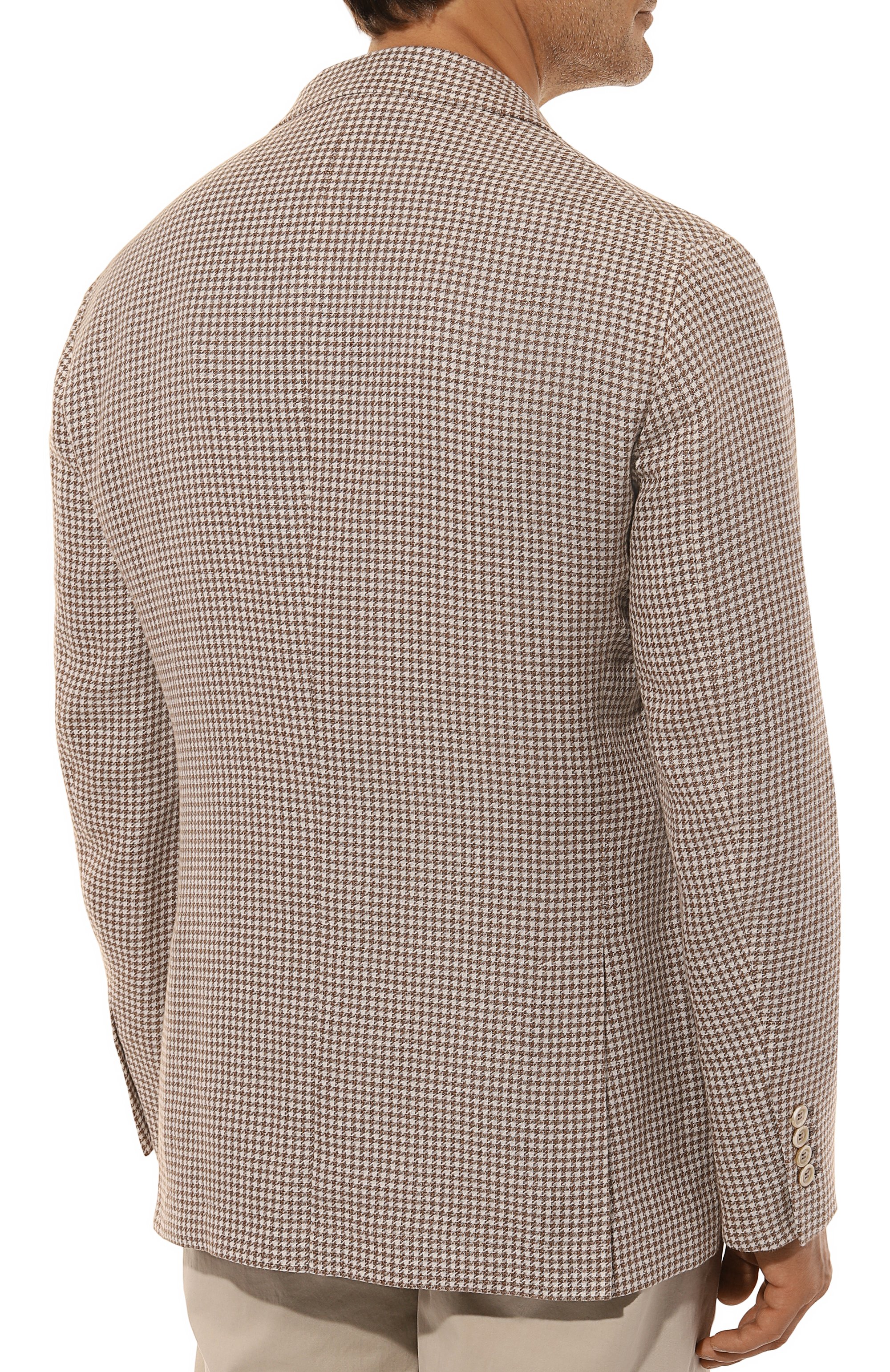 Пиджак изо льна и шерсти BRUNELLO CUCINELLI, арт. MS4607BND, фото 4