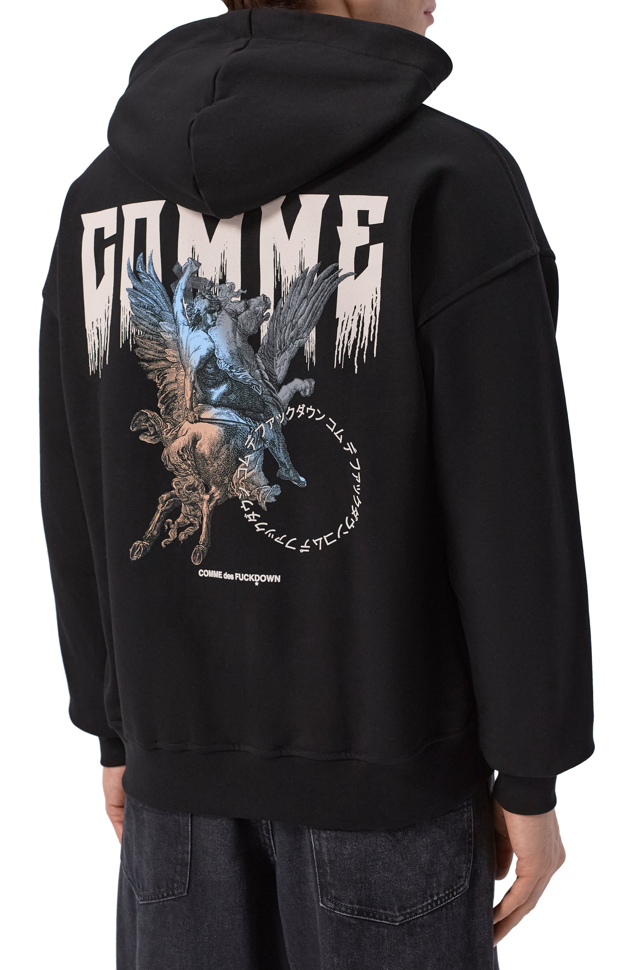 Хлопковое худи COMME DES FUCKDOWN черного цвета по цене 15000 руб., арт. CFABM01935, фото 4 Хлопковое худи COMME DES FUCKDOWN, арт. CFABM01935, фото 4
