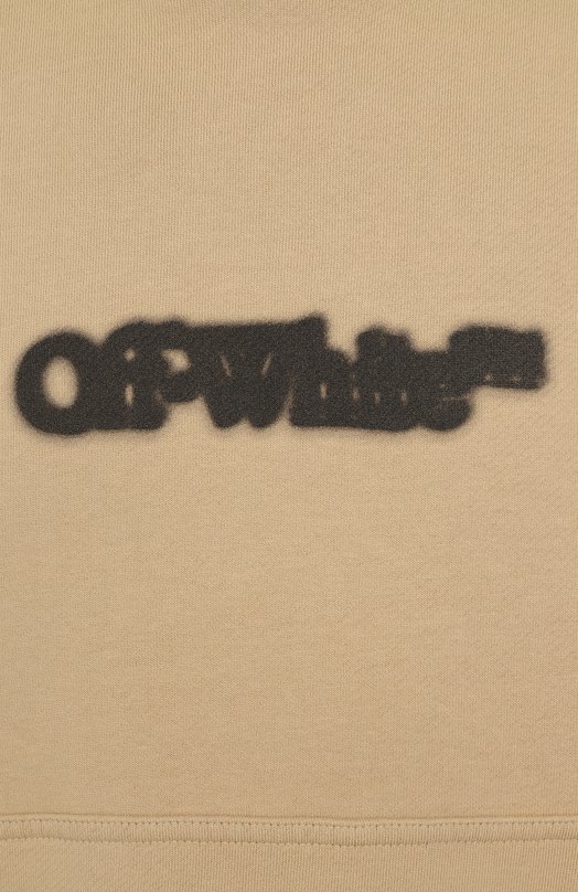 Хлопковое худи Off-White 0MBB085S25FLE00I Бежевый  0MBB085S25FLE00I Фото 6