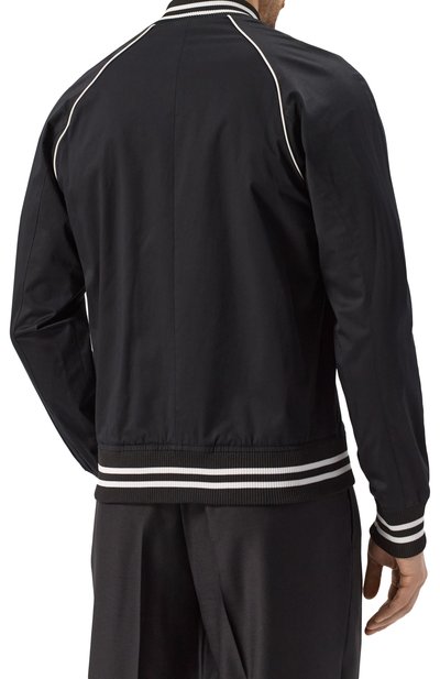 Хлопковый бомбер LANEUS черного цвета по цене 99500 руб., арт. S5LAMAB0009, фото 4 Хлопковый бомбер LANEUS, арт. S5LAMAB0009, фото 4