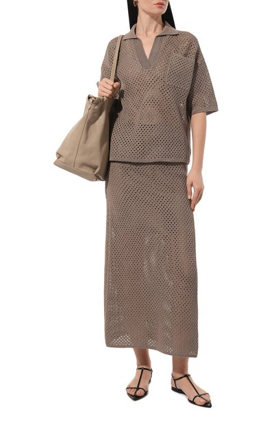 Женская хлопковая юбка BRUNELLO CUCINELLI, арт. M7876B1345