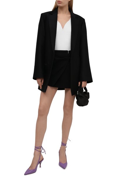 Кожаные туфли venus THE ATTICO сиреневого цвета по цене 77250 руб., арт. 213WS107/L001, фото 2 Кожаные туфли venus THE ATTICO, арт. 213WS107/L001, фото 2