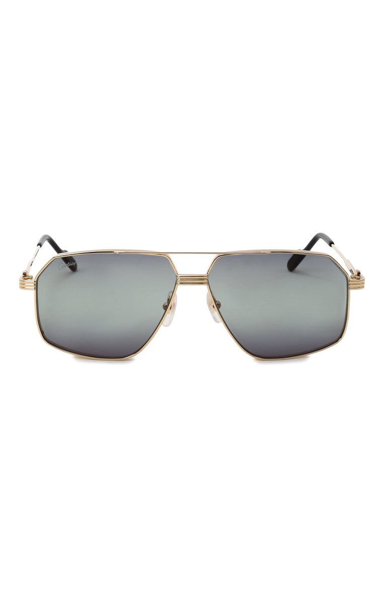 Мужские солнцезащитные очки CARTIER серого цвета, арт. CT0270S 012 | Фото 3 (Региональные ограничения белый список (Axapta Mercury): Не проставлено; Нос: Не проставлено; Материал: Металл; Тип очков: С/з; Кросс-КТ: С/з-мужское; Очки форма: Авиаторы, Прямоугольные; Оптика Гендер: оптика-мужское)