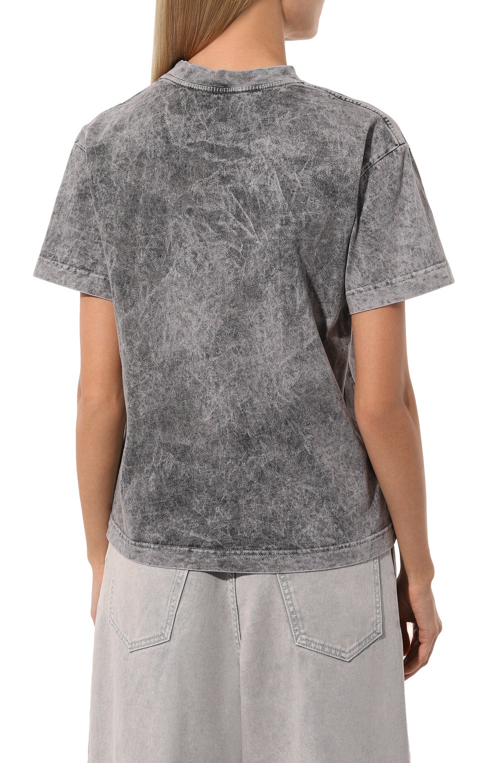 Хлопковая футболка BORNE BOURGEOIS серого цвета по цене 15000 руб., арт. SW-TS-BO-3018, фото 4 Хлопковая футболка BORNE BOURGEOIS, арт. SW-TS-BO-3018, фото 4