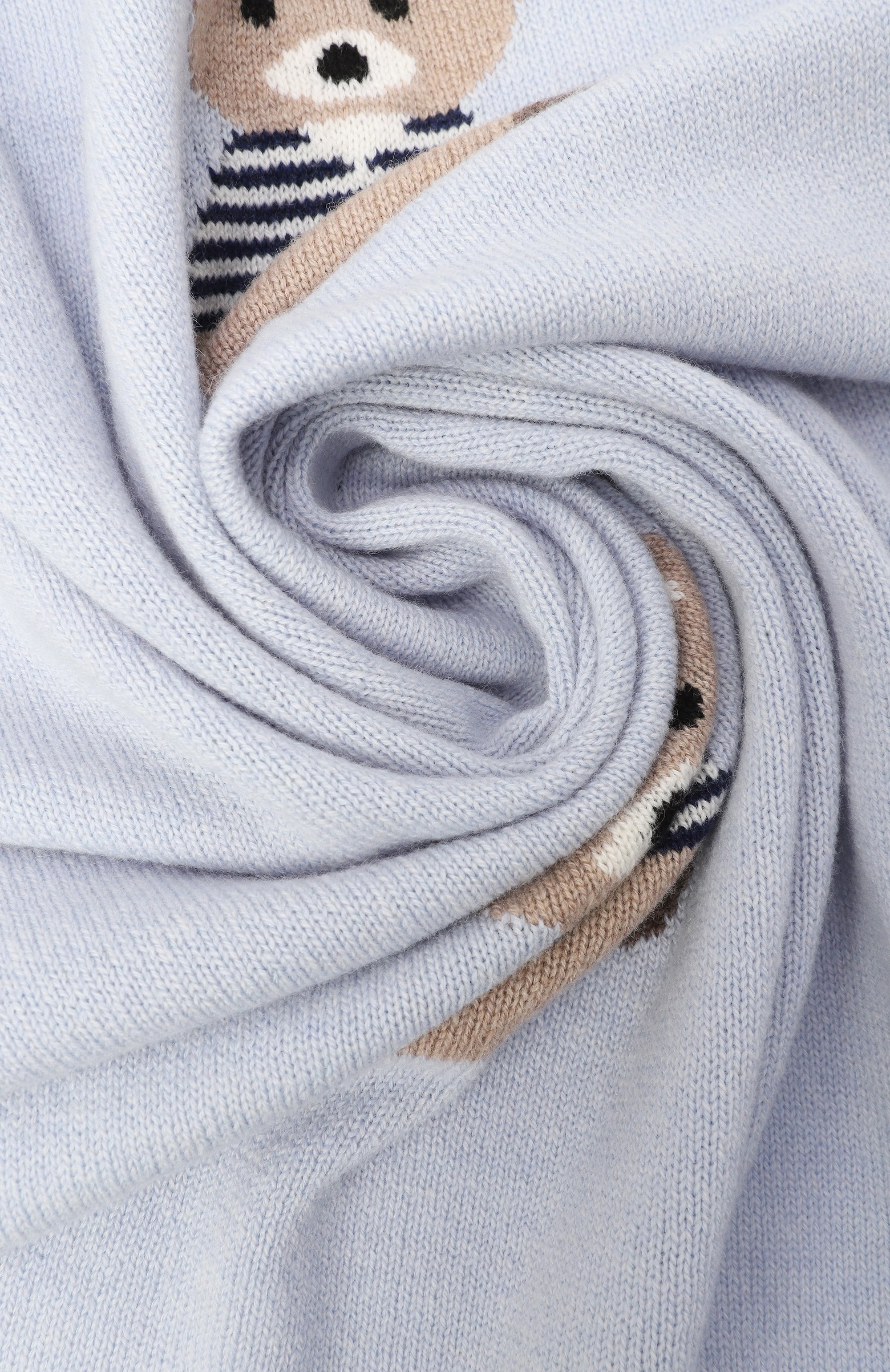 Одеяло из шерсти и кашемира BABY T голубого цвета по цене 17800 руб., арт. 25AI062C0, фото 2 Одеяло из шерсти и кашемира BABY T, арт. 25AI062C0, фото 2