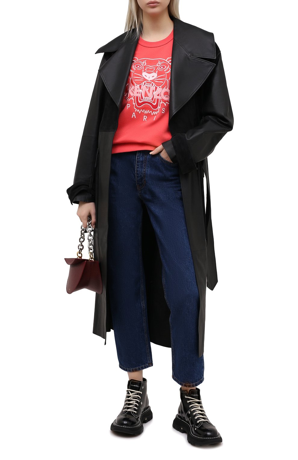 Хлопковый свитшот KENZO кораллового цвета по цене 22250 руб., арт. FB52SW8244XA, фото 2 Хлопковый свитшот KENZO, арт. FB52SW8244XA, фото 2