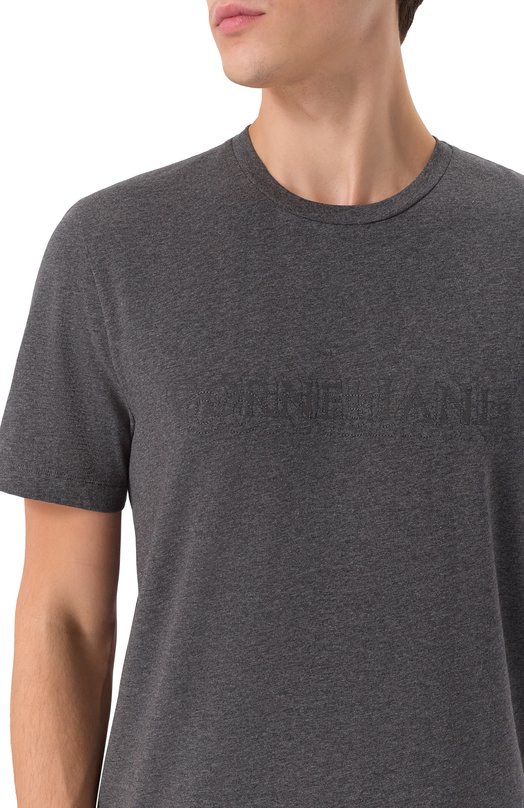 Хлопковая футболка Corneliani 26G582-2625019 Серый  26G582-2625019 Фото 5