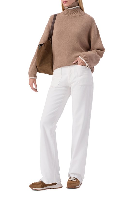 Замшевые кроссовки Brunello Cucinelli MZSFG3092 Коричневый  MZSFG3092 Фото 3