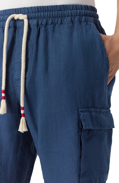 Льняные шорты MC2 SAINT BARTH темно-синего цвета по цене 19950 руб., арт. STBM MARSEILLE/00338H, фото 5 Льняные шорты MC2 SAINT BARTH, арт. STBM MARSEILLE/00338H, фото 5