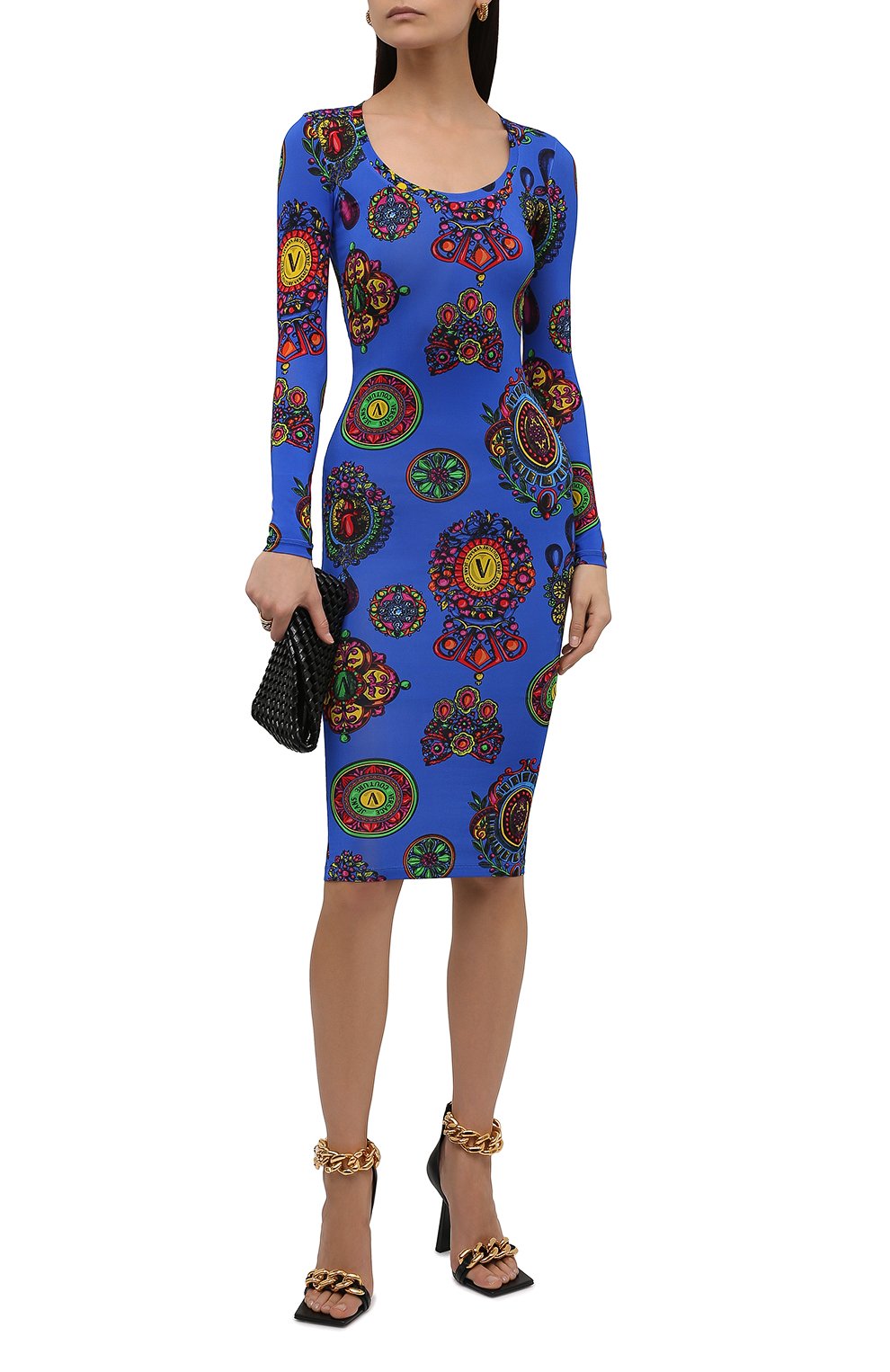 Платье из вискозы VERSACE JEANS COUTURE, арт. 71HA0920-71DP920 J FLUID0 PRINT GRANDE/JS011, фото 2