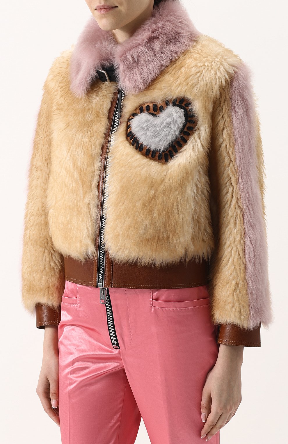 Укороченная шуба из овчины с отложным воротником COACH, арт. 30490, фото 3