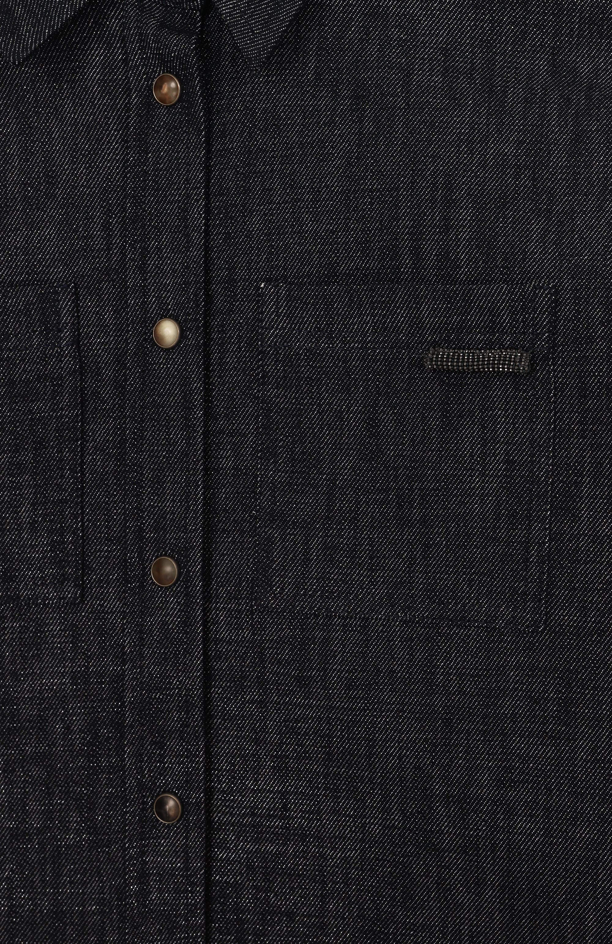 Джинсовая рубашка BRUNELLO CUCINELLI темно-синего цвета по цене 51950 руб., арт. BB148C404A, фото 3 Джинсовая рубашка BRUNELLO CUCINELLI, арт. BB148C404A, фото 3
