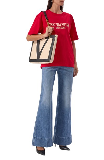 Хлопковая футболка VALENTINO, арт. 6B3MG24Q/95W, фото 2