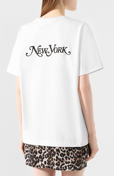 Хлопковая футболка MARC JACOBS (THE) белого цвета по цене 14250 руб., арт. M4007900, фото 4 Хлопковая футболка MARC JACOBS (THE), арт. M4007900, фото 4