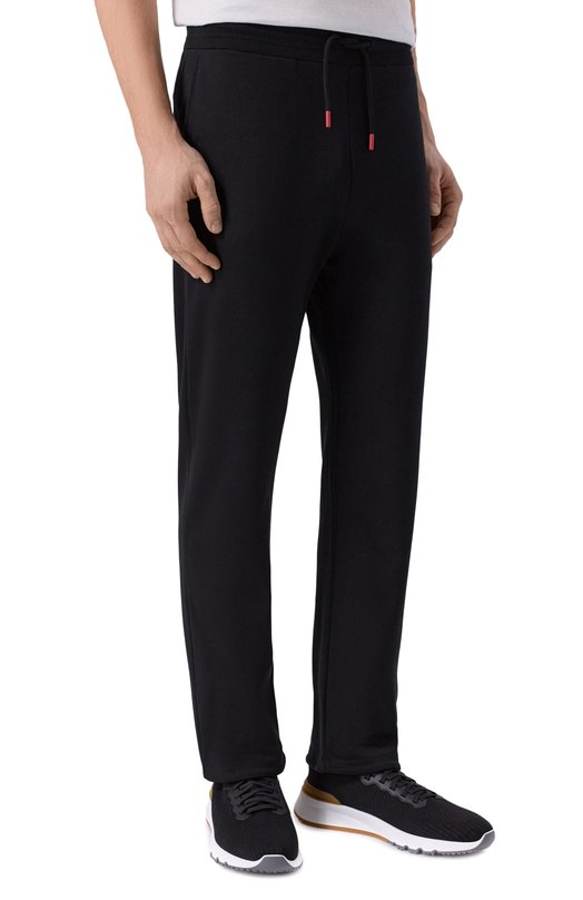 Брюки из хлопка и шелка Kiton UMKY02402 Чёрный  UMKY02402 Фото 3