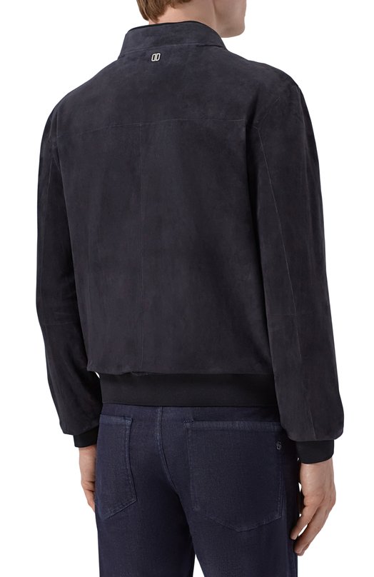 Замшевый бомбер Duno K0RBY/B0LGHERI Синий  K0RBY/B0LGHERI Фото 4