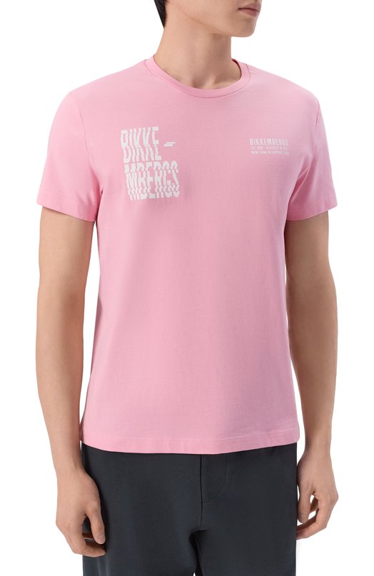 Хлопковая футболка Dirk Bikkembergs BMT1583 Розовый  BMT1583 Фото 3