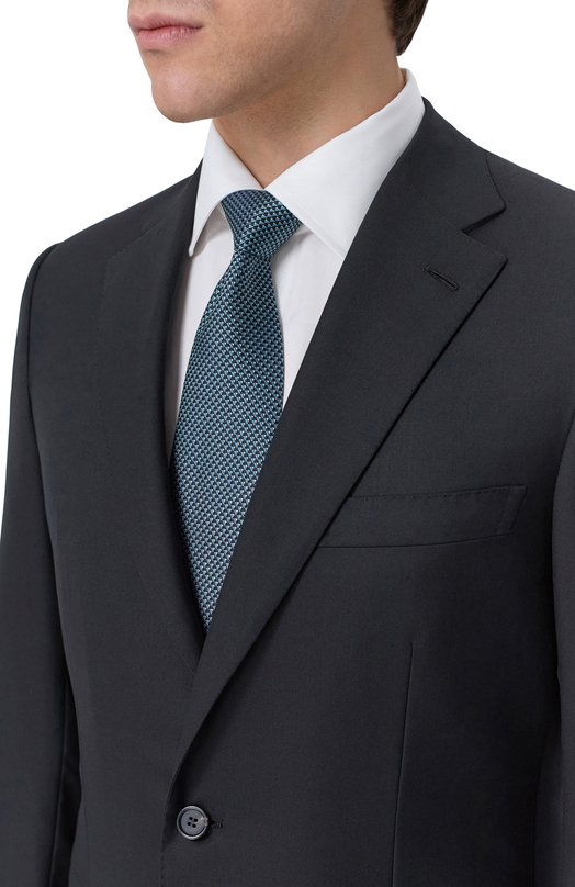 Шелковый галстук Brioni 061Q00/PD498 Синий  061Q00/PD498 Фото 2