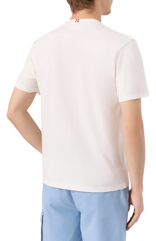 Хлопковая футболка MC2 Saint Barth STBM TSHIRT MAN/00007H Белый  STBM TSHIRT MAN/00007H Фото 4