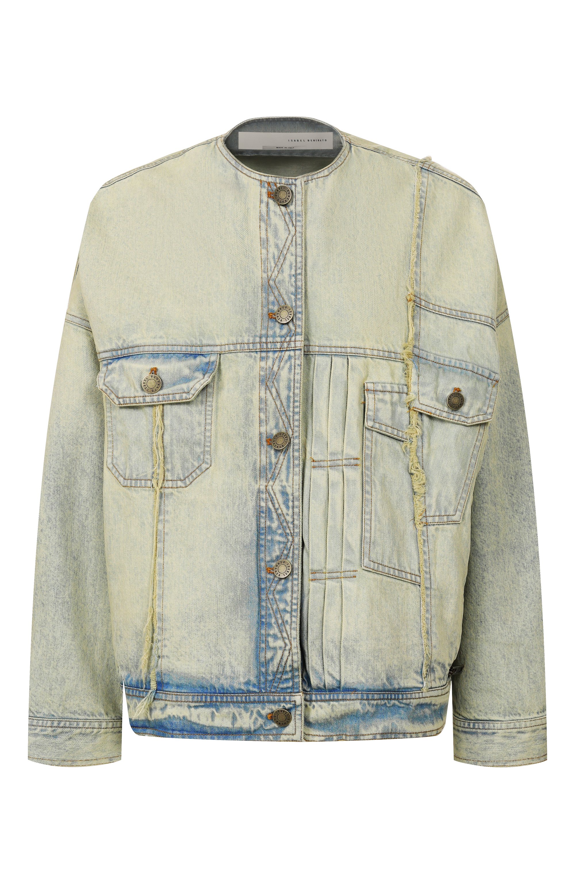 Джинсовая куртка ISABEL BENENATO голубого цвета по цене 120500 руб., арт. DW51MS26, фото 1 Джинсовая куртка ISABEL BENENATO, арт. DW51MS26, фото 1