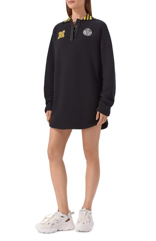 Хлопковое платье Off-White 0WDF003S26FLE001 Чёрный  0WDF003S26FLE001 Фото 2