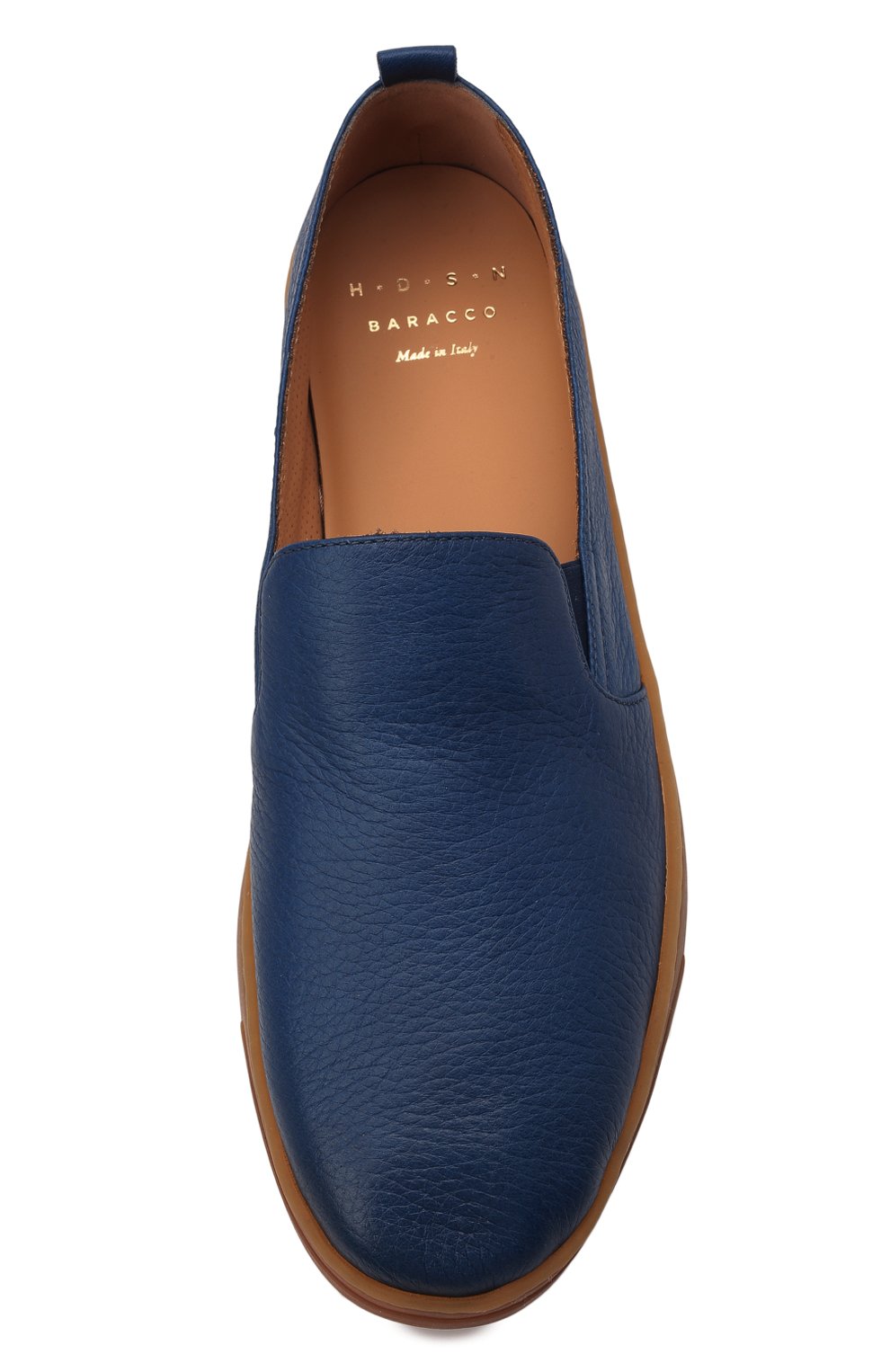 Кожаные слипоны H`D`S`N BARACCO темно-синего цвета по цене 48100 руб., арт. R0DI.24*, фото 5 Кожаные слипоны H`D`S`N BARACCO, арт. R0DI.24*, фото 5