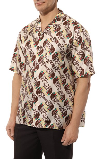 Шелковая рубашка the north face x gucci GUCCI, арт. 654766 ZAGUR, фото 3