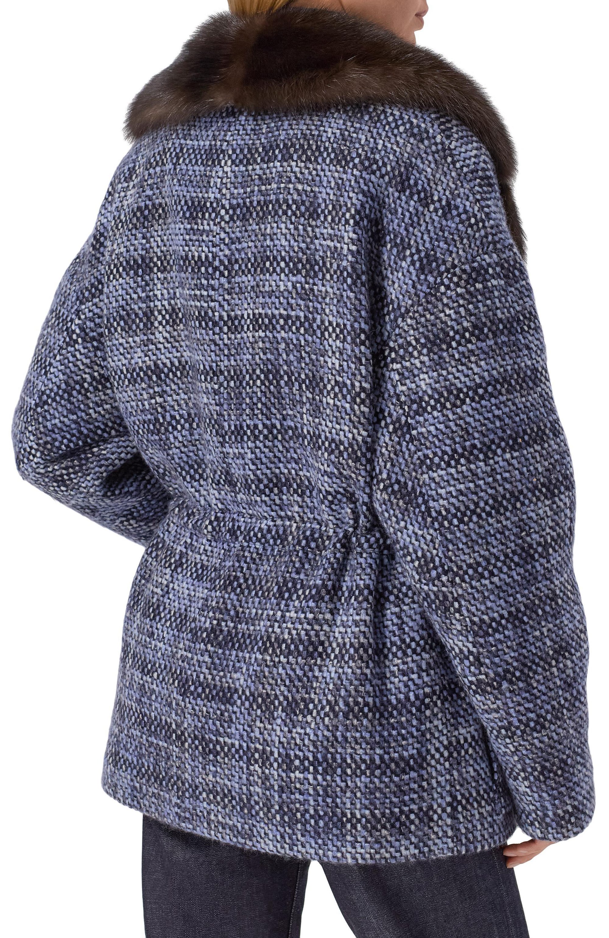 Куртка из кашемира и шелка с подкладкой из норки и воротником из соболя MVST, арт. M25.1MW.0001N/TES5002, фото 4