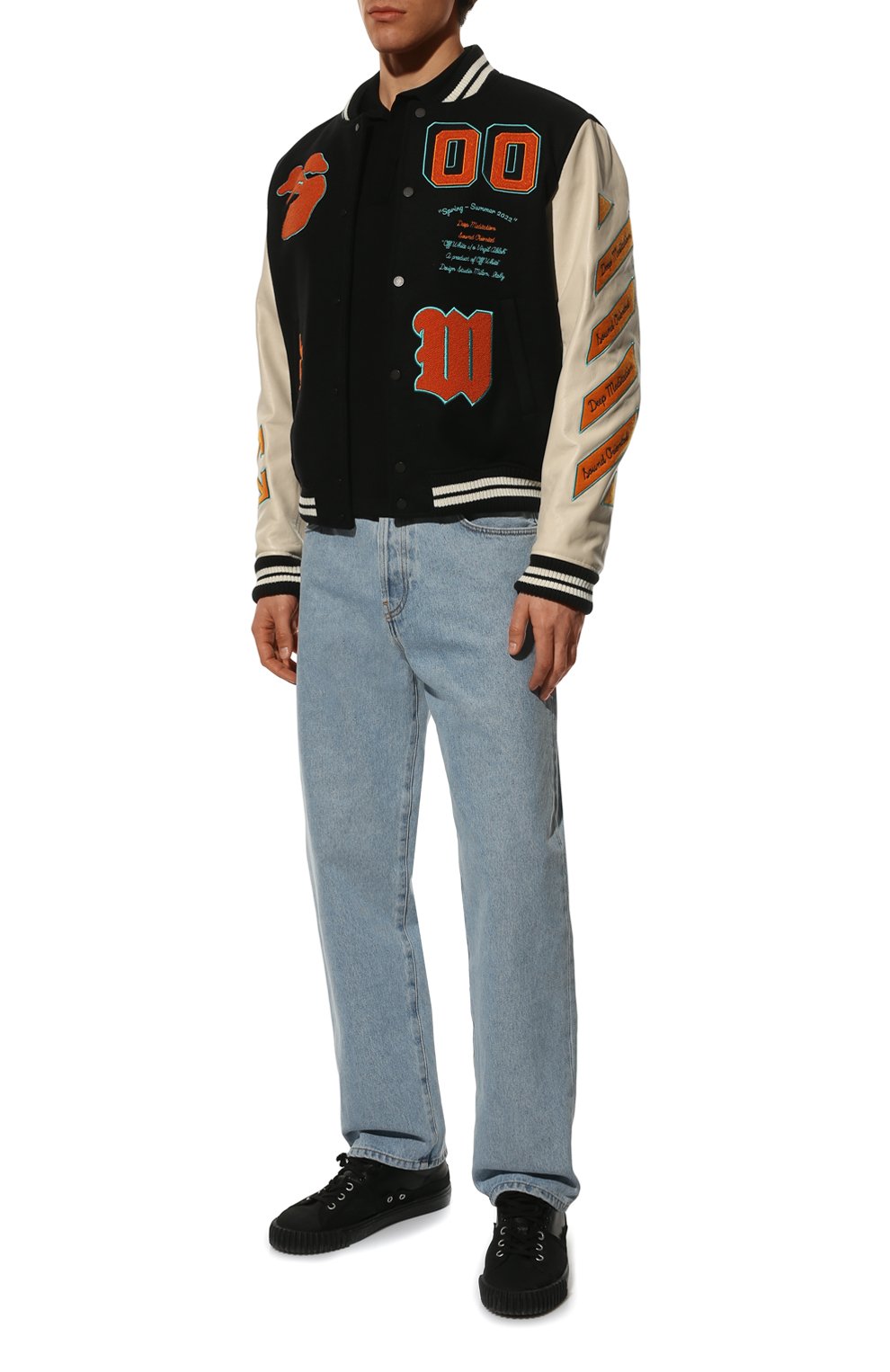 Комбинированный бомбер OFF-WHITE, арт. 0MJA059S22LEA002, фото 2